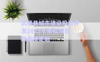 武陟縣城市建設(shè)投資開(kāi)發(fā)2025年債權(quán)項(xiàng)目政府債定融 武陟縣城市建設(shè)投資開(kāi)發(fā)2025年債權(quán)項(xiàng)目政府債定融