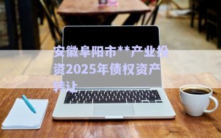 安徽阜陽市**產業(yè)投資2025年債權資產轉讓